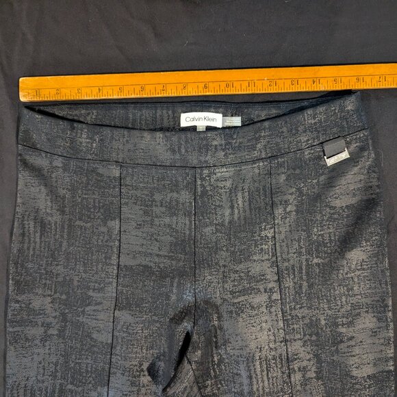 Calvin Klein Metallic Textured Pants Legging - Size M - Picture 1 of 10